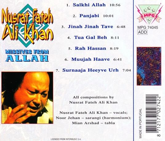 Missives from Allah - CD Audio di Nusrat Fateh Ali Khan - 2