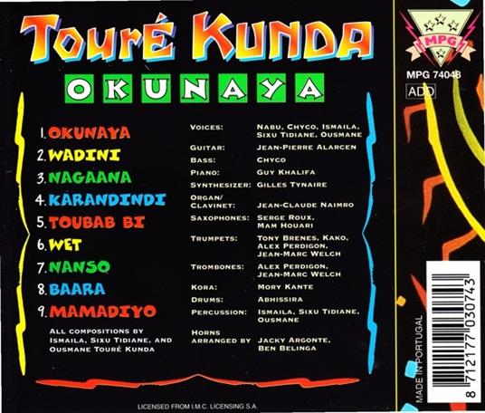 Okunaya - CD Audio di Touré Kunda - 2