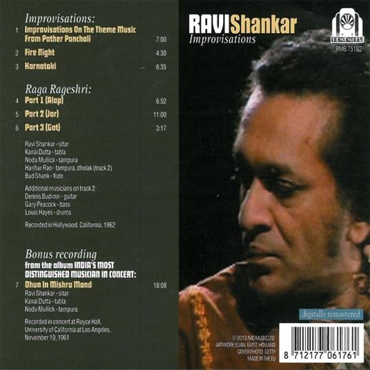 Improvisations - CD Audio di Ravi Shankar - 2