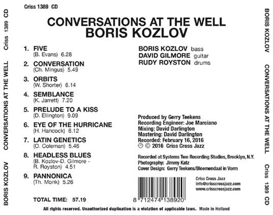 Conversations at the Well - CD Audio di Boris Kozlov - 2