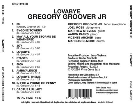 Lovabye - CD Audio di Gregory Groover Jr. - 2