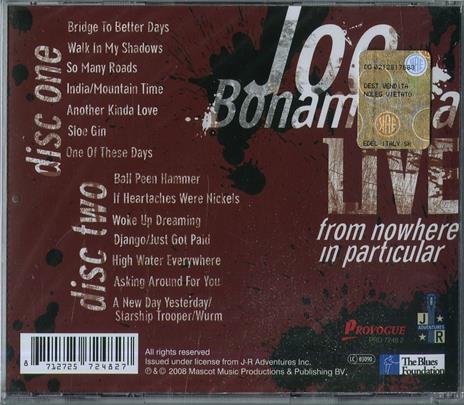 Live from Nowhere in Particular - CD Audio di Joe Bonamassa - 2