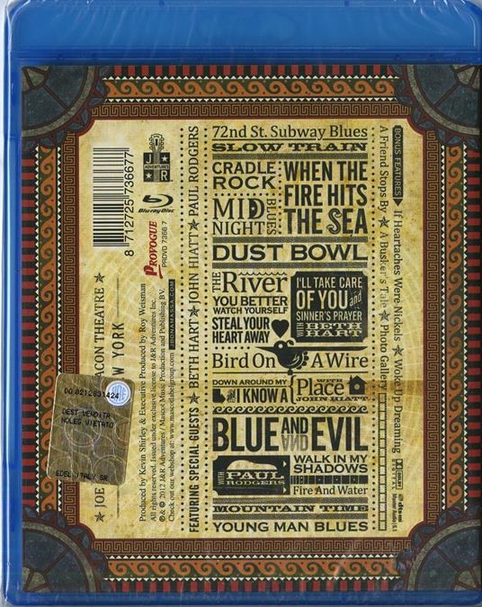 Joe Bonamassa. Beacon Theatre. Live From New York (Blu-ray) - Blu-ray di Joe Bonamassa - 2