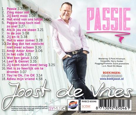 Passie - CD Audio di Joost De Vries - 2