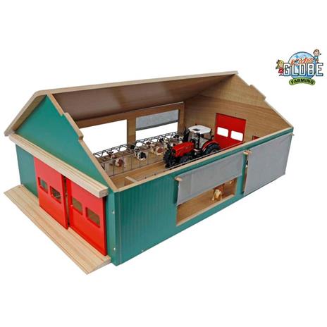 Kids Globe Stalla con 4 Reti Frangivento 1:32 Naturale - 3