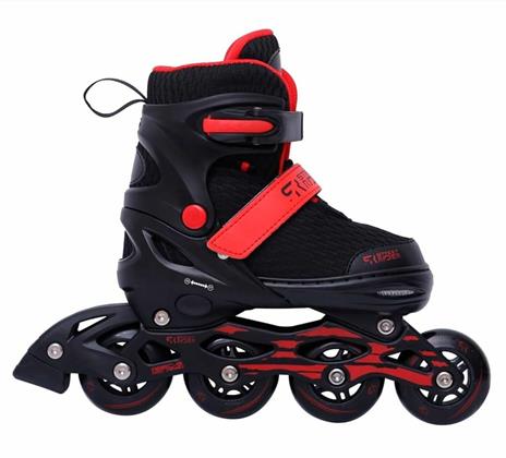 Street Rider Pattini in Linea Regolabili Pro Neri Taglia 28-32 - 2