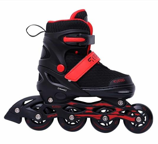 Street Rider Pattini in Linea Regolabili Pro Neri Taglia 28-32 - 2