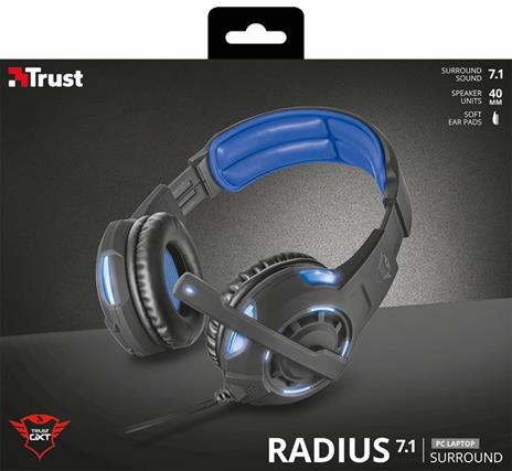 TRUST GXT 350 Radius 7.1 Surround Headse - 2