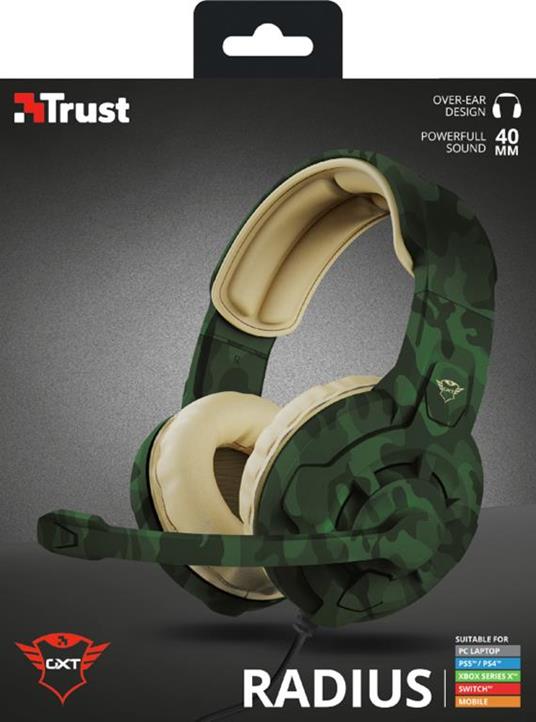 Trust - Cuffie Gaming GXT 411C Radius Camo PC/PS4/PS5 - 7