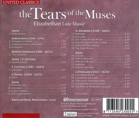 The Tears of the Music. Musica per liuta - CD Audio - 2