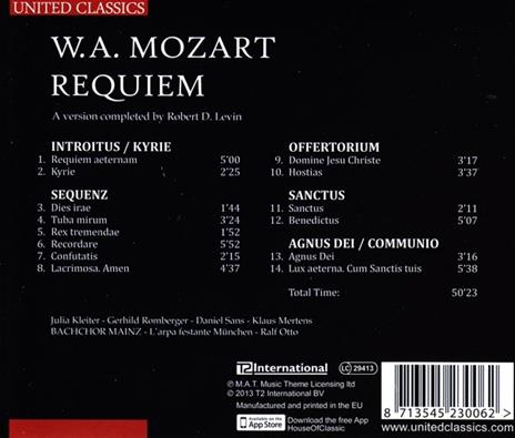 Requiem - CD Audio di Wolfgang Amadeus Mozart - 2