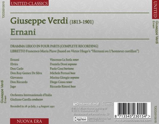 Ernani - CD Audio di Giuseppe Verdi,Vincenzo La Scola,Daniela Dessì - 2