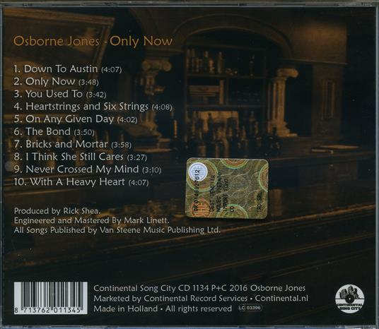 Only Now - CD Audio di Jones Osborne - 2