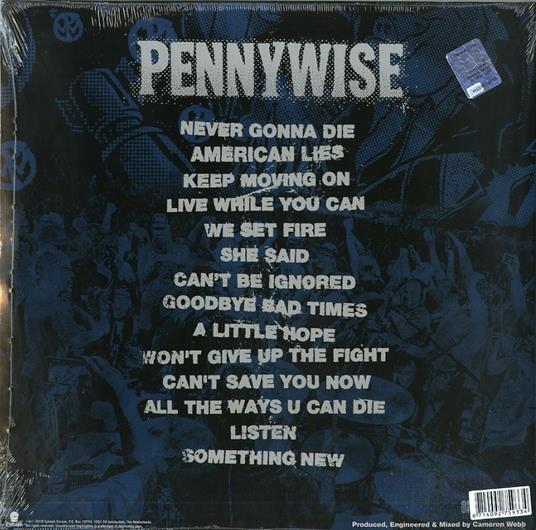 Never Gonna Die (Blue Vinyl Limited Edition) - Vinile LP di Pennywise - 2