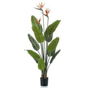 vidaXL Strelitzia Pianta Artificiale in Vaso con Fiori 120 cm