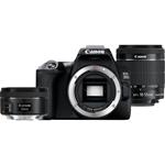 Canon EOS 250D + EF-S 18-55mm f/4-5.6 IS STM + EF 50mm f/1.8 STM Kit fotocamere SLR 24,1 MP CMOS 6000 x 4000 Pixel Nero