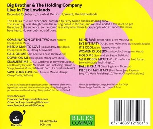 Live in the Lowlands - CD Audio di Big Brother & the Holding Company - 2