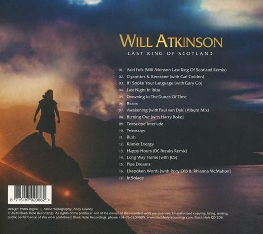 Last King Of Scotland - CD Audio di Will Atkinson - 2