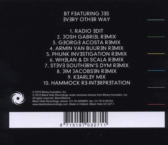 Every Other Way - CD Audio Singolo di BT,Jes - 2