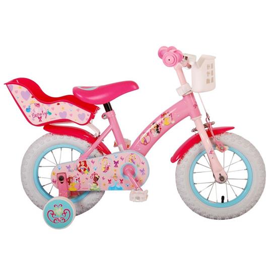 Bicicletta Per Bambini 12" Disney Principesse Con Cestino, Portabambole E Movimento Sfera 21209