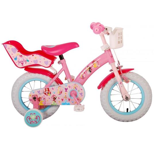 Bicicletta Per Bambini 14" Disney Principesse Con Cestino, Portabambole E Movimento Sfera 21409