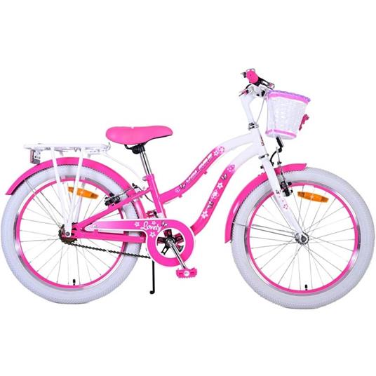 Bicicletta Per Bambini 20" Serie Lovely Rosa Con Porta Pacchi E Cestino  34052