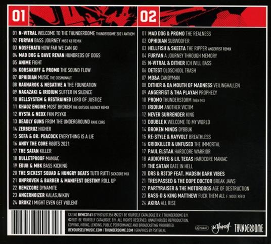 Thunderdome 2021 - CD Audio