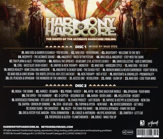 Harmony Of Hardcore 2023 (Mixed By Mad Dog) - CD Audio