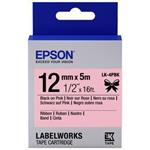 Nastro Lk-4Pbk Satin Nero/Rosa 12X5 Epson C53S654031 