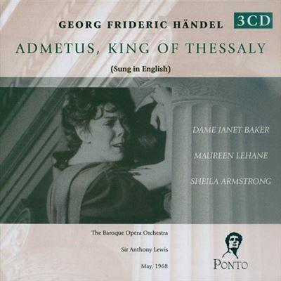 Admeto Re di Tessaglia HWV22 (in lingua inglese) - CD Audio di Georg Friedrich Händel,Anthony Lewis