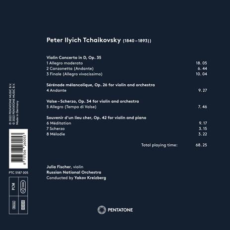 Violin Concerto - CD Audio di Pyotr Ilyich Tchaikovsky,Julia Fischer - 2