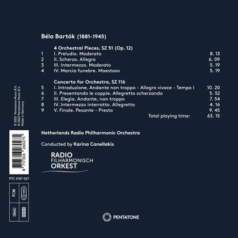 Concerto For Orchestra - CD Audio di Bela Bartok,Karina Canellakis - 2