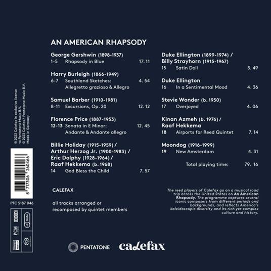 An American Rhapsody - CD Audio di Calefax Reed Quintet - 2