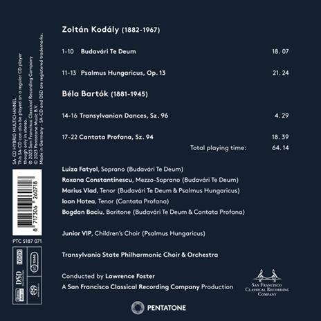 Te Deum / Psalms / Hungaricus - CD Audio di Lawrence Foster - 2