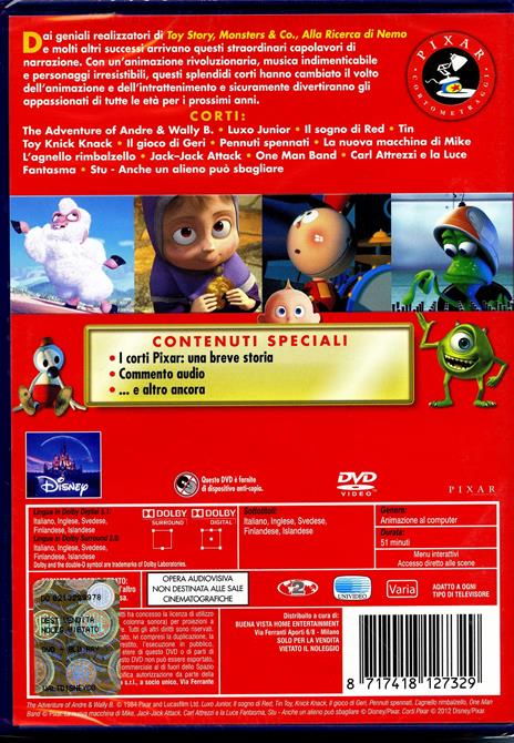 I corti Pixar. Collection di Alvy Ray Smith,John Lasseter,Jan Pinkava,Ralph Eggleston,Bud Luckey - DVD - 2