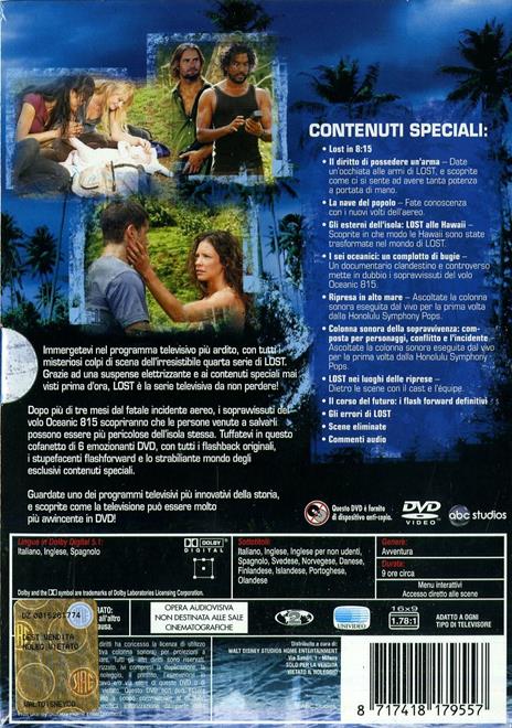Lost. Stagione 4 (Serie TV ita) (6 DVD) di Jack Bender,Stephen Williams,Eric Laneuville - DVD - 2