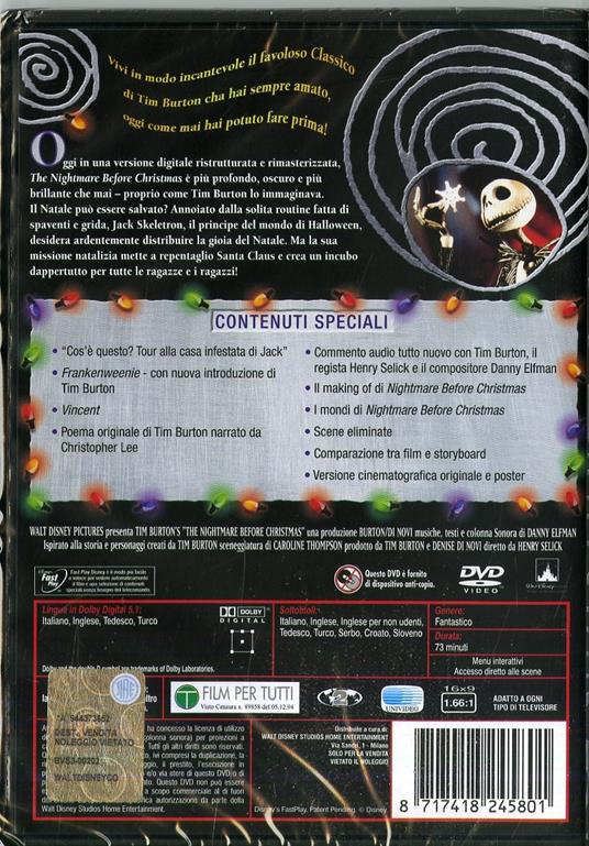 Nightmare Before Christmas<span>.</span> Collector's Edition di Henry Selick - DVD - 4