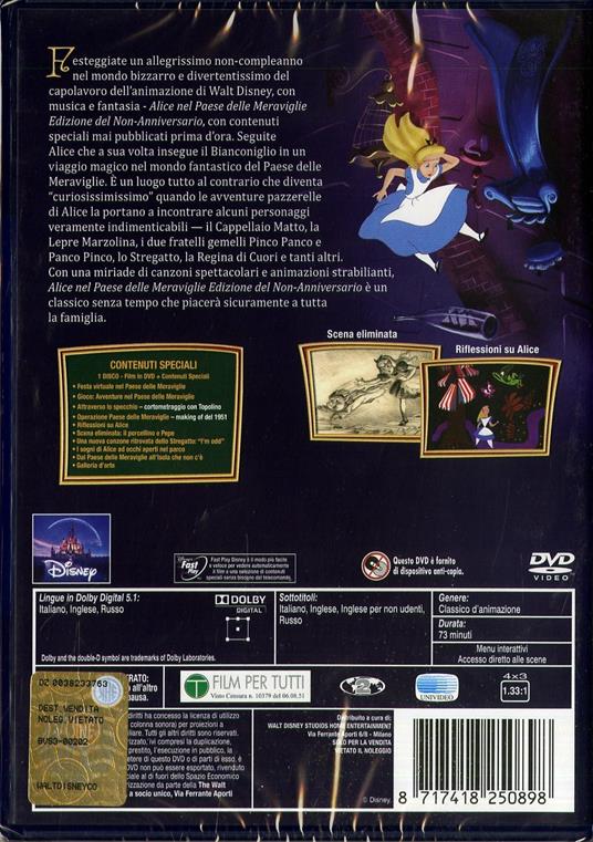 Alice nel Paese delle meraviglie<span>.</span> Edizione speciale di Clyde Geronimi,Hamilton Luske,Wilfred Jackson - DVD - 2