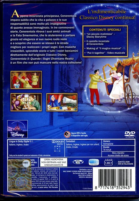 Cenerentola 2. Quando i sogni diventano realtà di John Kafka,Darrell Rooney - DVD - 2