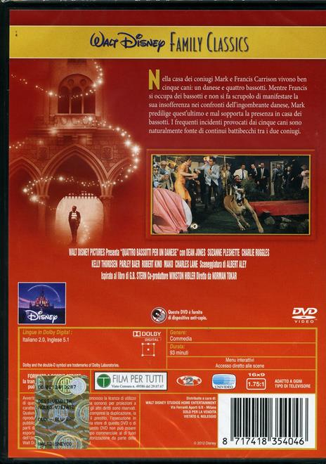 Quattro bassotti per un danese di Norman Tokar - DVD - 2