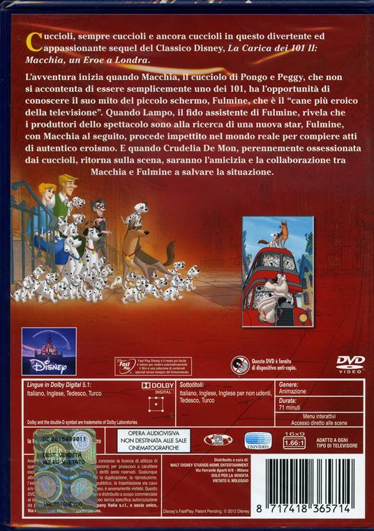 La carica dei 101 II. Macchia, un eroe a Londra<span>.</span> Special Edition di Jim Kammerud,Brian Smith - DVD - 2