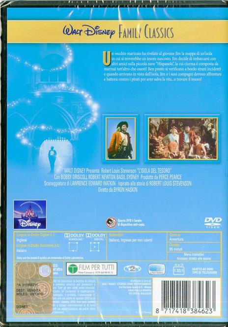 L' isola del tesoro di Byron Haskin - DVD - 2