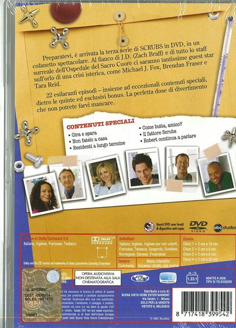 Scrubs. Medici ai primi ferri. Serie 3 (4 DVD) di Bill Lawrence,Michael Spiller,John Inwood - DVD - 2