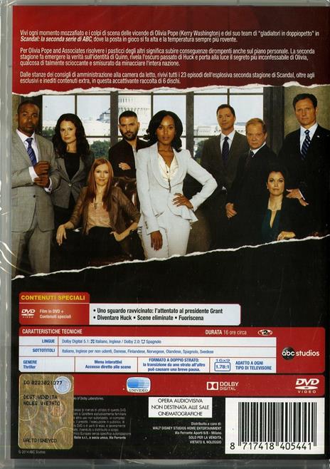 Scandal. Stagione 2 (6 DVD) di Tom Verica,Steve Robin,Roxann Dawson - DVD - 2