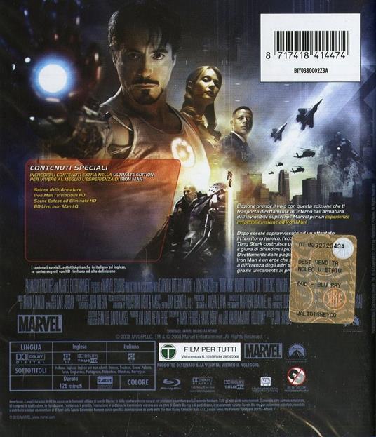 Iron Man di Jon Favreau - Blu-ray - 2