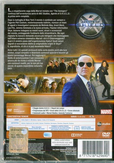 Agents of S.H.I.E.L.D. Marvel. Serie 1 (6 DVD) di Vincent Misiano,Bobby Roth,Milan Cheylov - DVD - 2