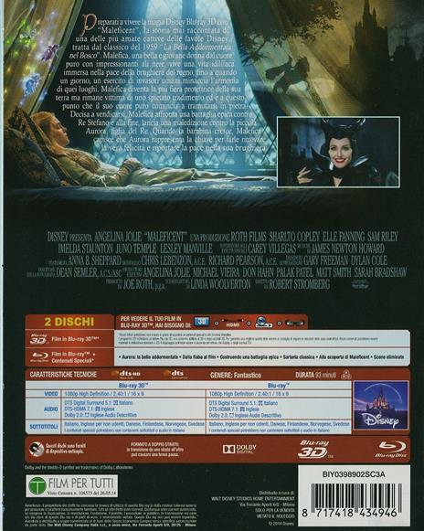 Maleficent. Il segreto della Bella Addormentata 3D (Blu-ray + Blu-ray 3D) di Robert Stromberg - 2