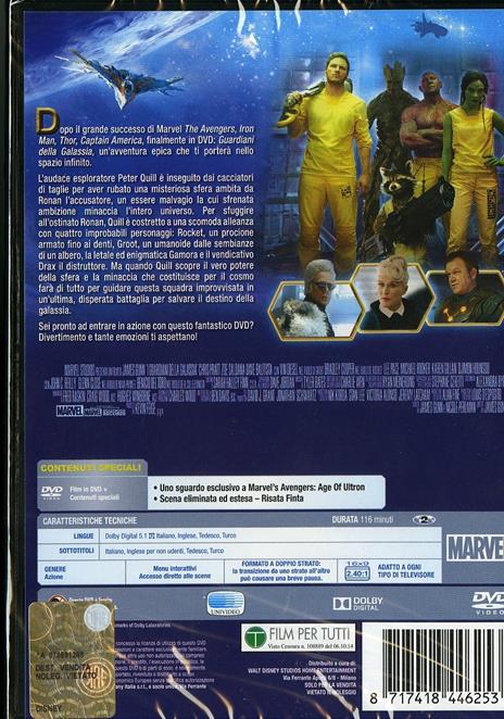 Guardiani della galassia di James Gunn - DVD - 2