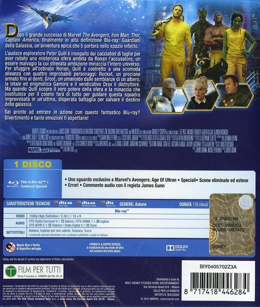 Guardiani della galassia di James Gunn - Blu-ray - 2