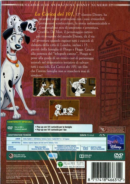 La carica dei 101 (DVD) - DVD - Film di Wolfgang Reitherman , Hamilton  Luske Animazione